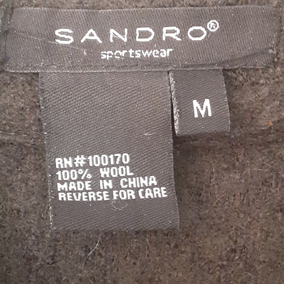 Sandro Sportswear Wool Coat - Picture 3 of 6